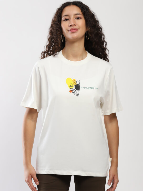 SUN FLOWER PRINTED T-SHIRT